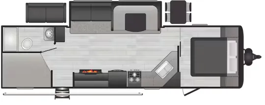 2023 Keystone Hideout 29DFS - Floor plan