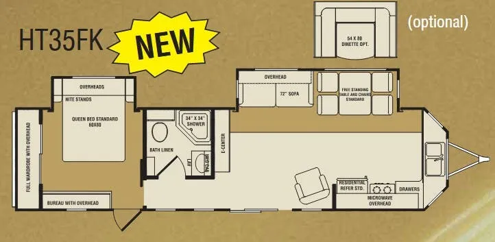 CrossRoads Hampton HT35FK floor plan