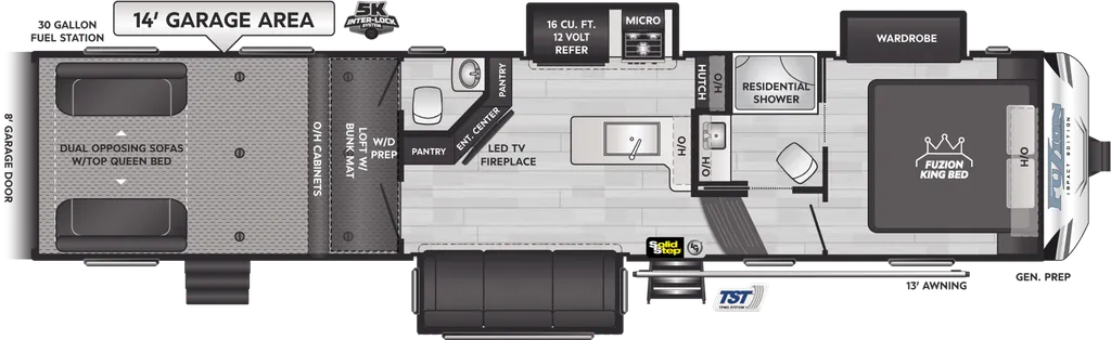 2025 Keystone Fuzion Impact Edition 367 floor plan