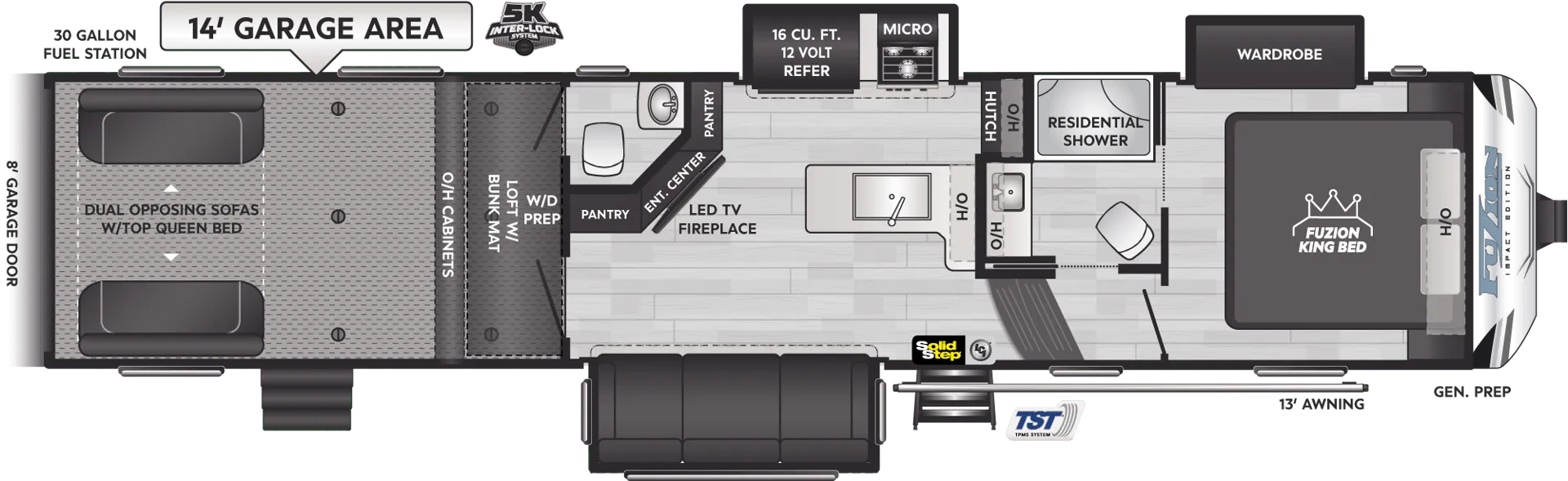 2025 Keystone Fuzion Impact Edition 367 - Floor plan