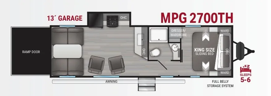 Cruiser RV MPG 2700TH floor plan