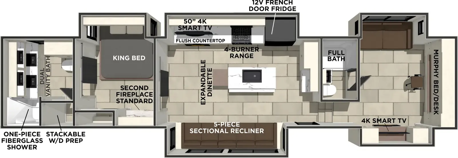 2026 Prime Time RV Sanibel 39HYBRID - Floor plan