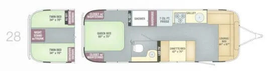 2016 Airstream Flying Cloud 28 - Floor plan