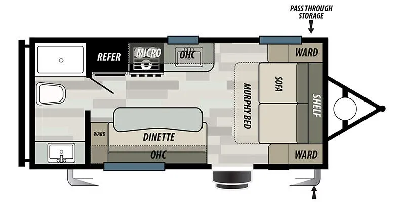 Forest River Sonoma 1671MB floor plan