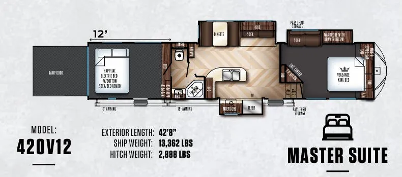Forest River Vengeance 420V12 floor plan