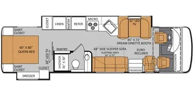 2014 Thor Motor Coach Palazzo 33.2 floor plan