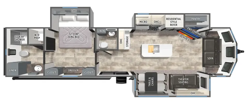 Forest River Puma Vista 38VFL floor plan