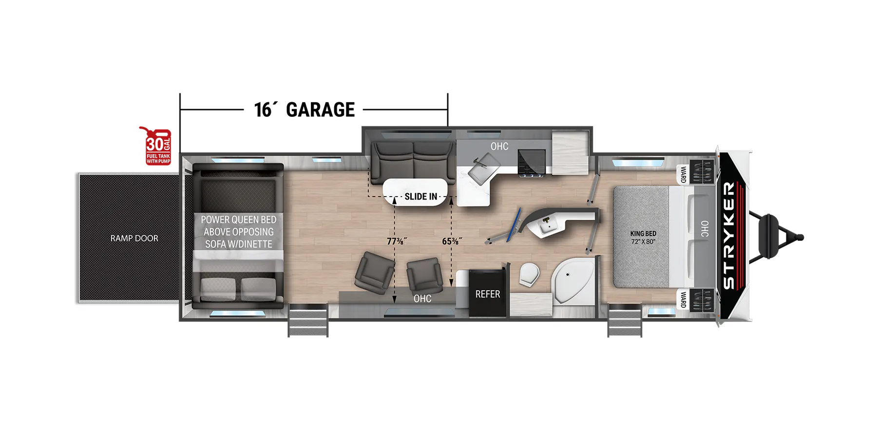 Cruiser RV Stryker ST-2916 floor plan