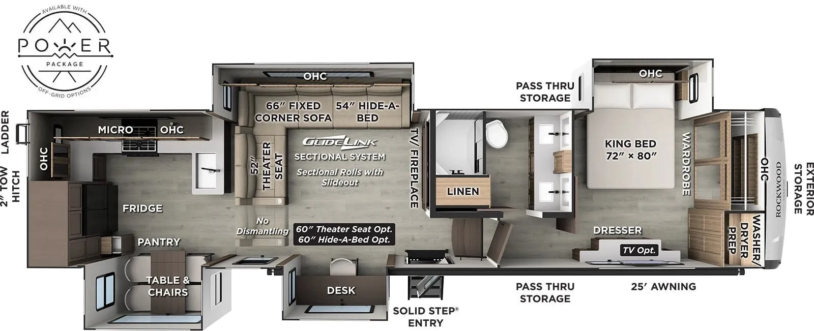 2026 Forest River Rockwood Signature 404SRK - Floor plan