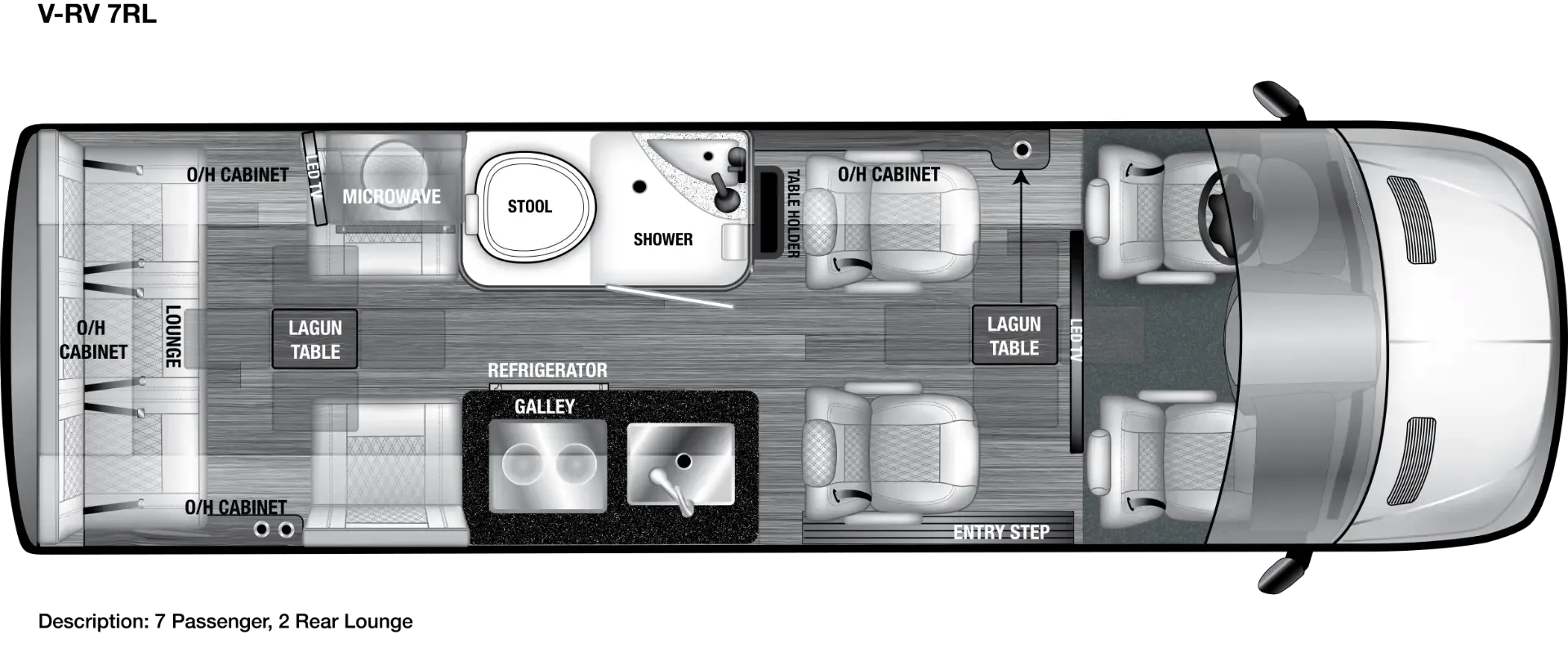 OGV Luxury Coach V-RV 7RLA floor plan