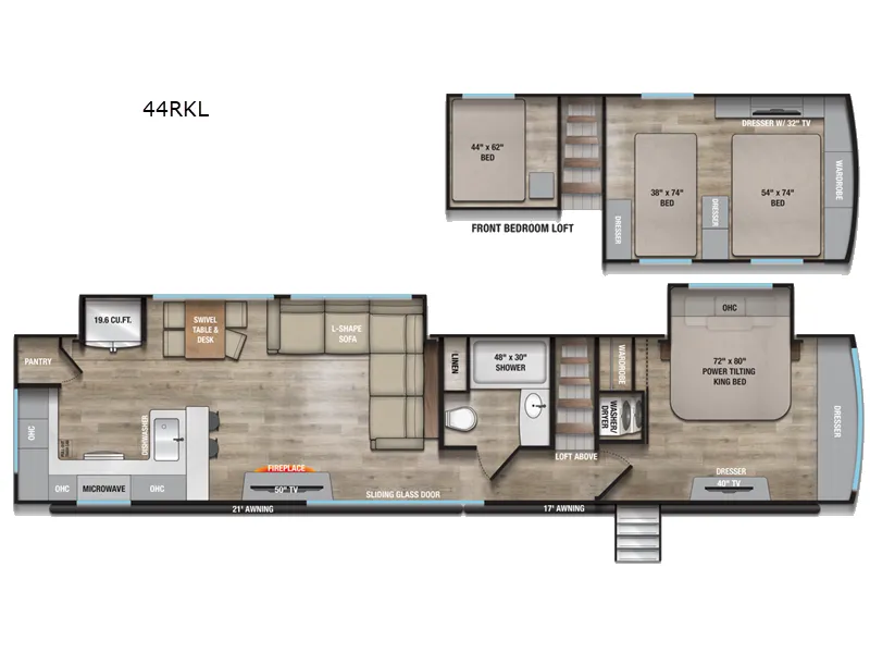 2026 Alliance RV Benchmark 44RKL floor plan