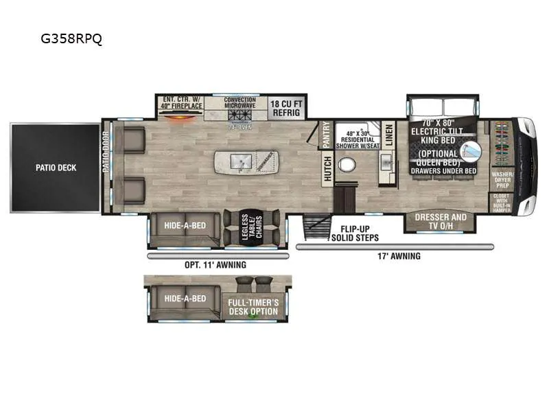 2023 K-Z Durango G358RPQ floor plan