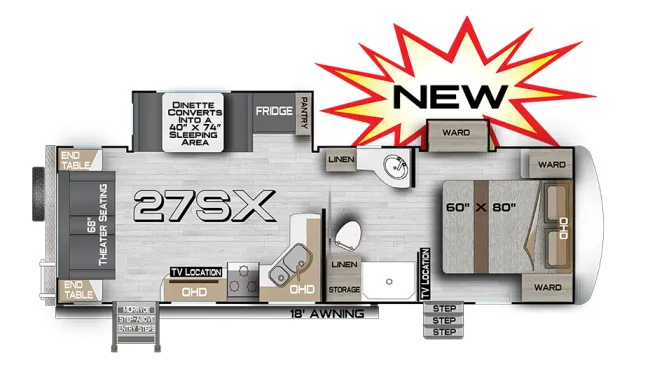 2026 Northwood Arctic Fox NXT 27SX floor plan