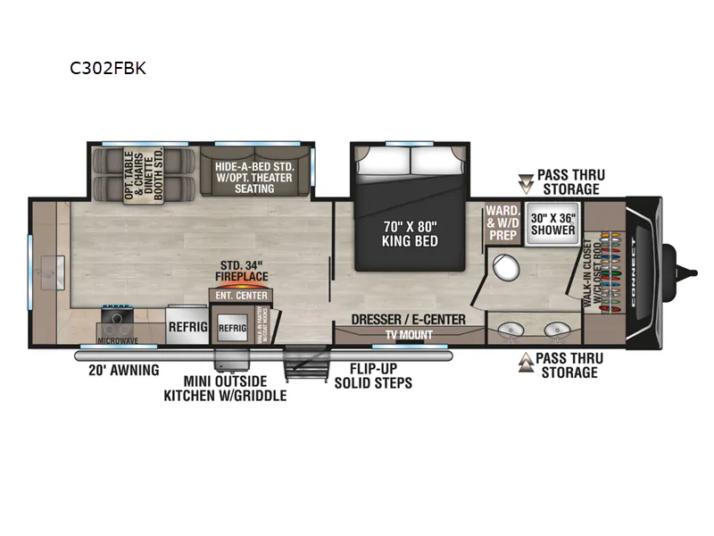 2026 K-Z Connect C302FBK — Floor plan