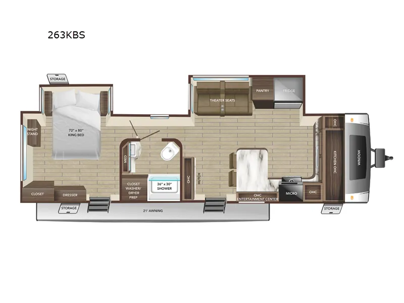 2025 Highland Ridge Open Range Light 263KBS floor plan