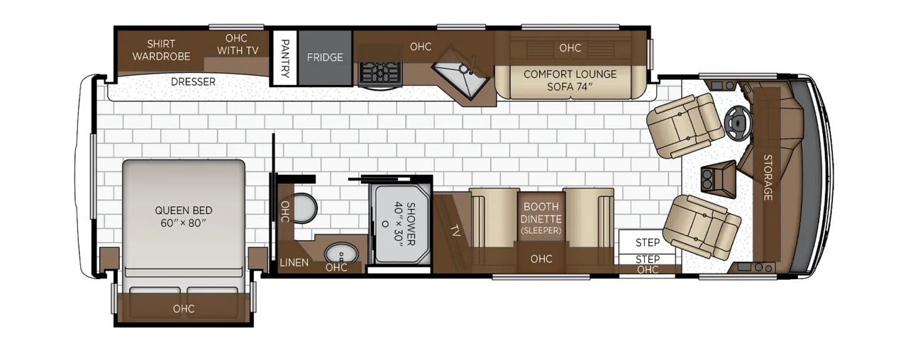 Newmar Bay Star Sport 3014 floor plan
