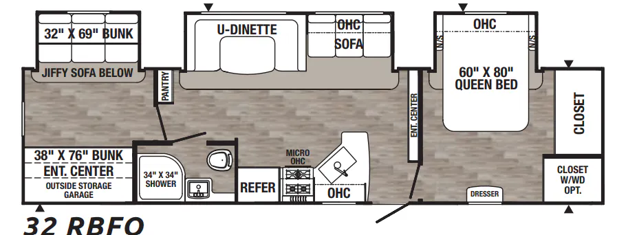 Palomino Puma 32RBFQ floor plan