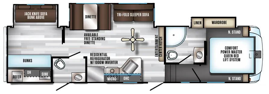 2019 Forest River Cherokee Arctic Wolf 315TBH8 - Floor plan