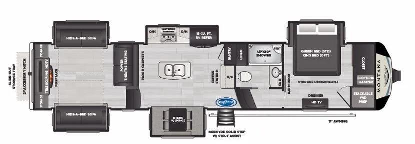 2016 Keystone Montana 3791RD — Floor plan