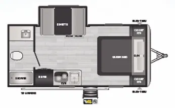 2022 Keystone Springdale Mini 1790FQ - Floor plan