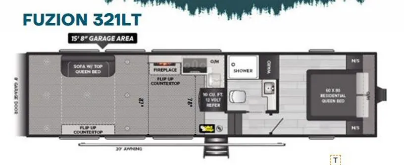2026 Keystone Rv IMPACT 321LT - Floor plan