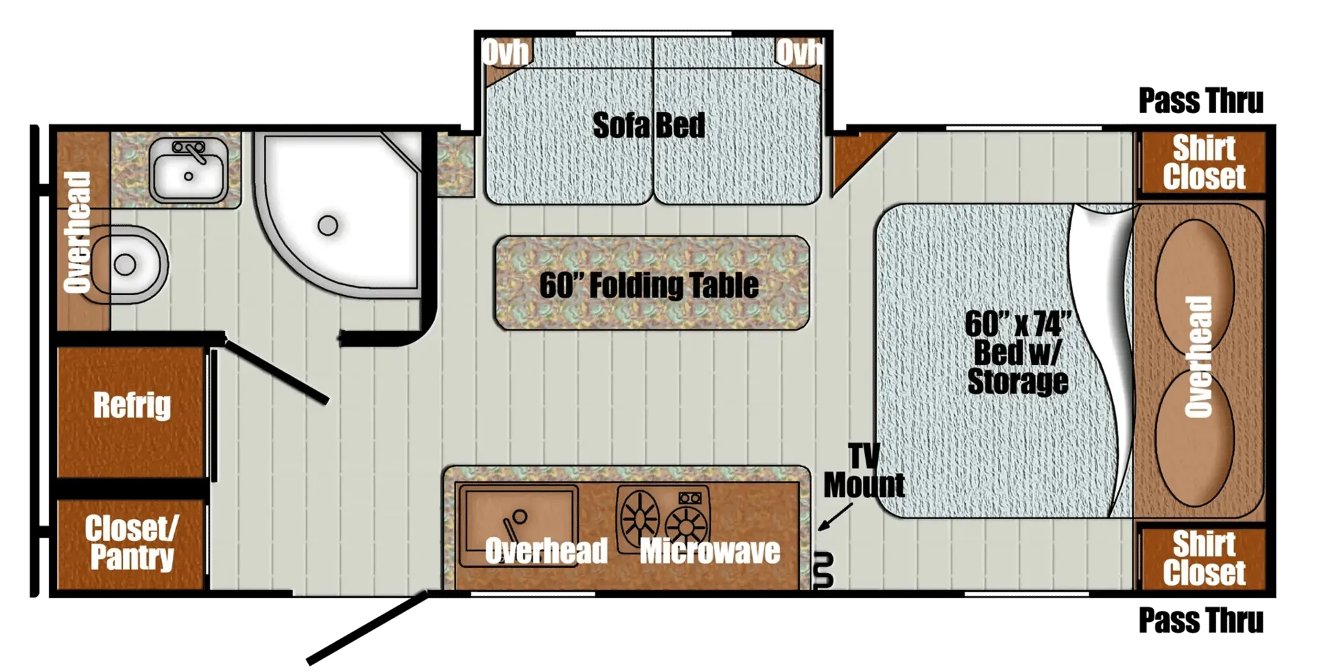 Gulf Stream Yellowstone Vintage 19CSK floor plan