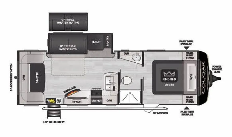2022 Keystone Cougar Half-Ton 25RDSWE - Floor plan