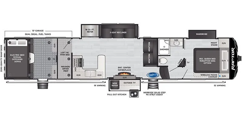 2020 Keystone Raptor 423 - Floor plan