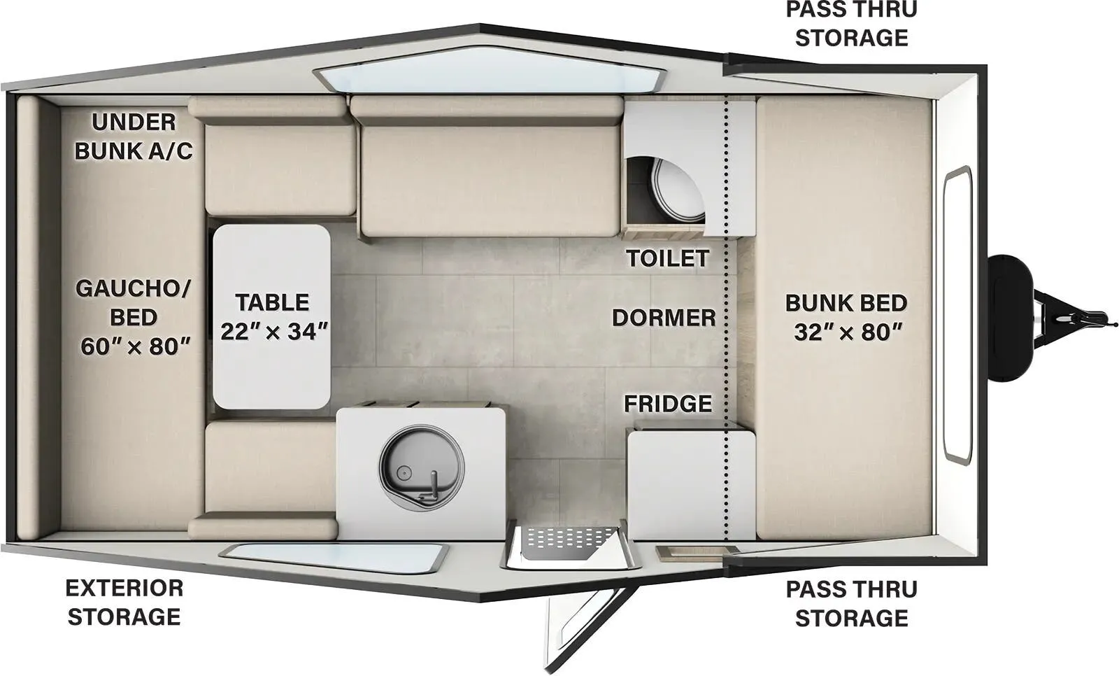 Forest River Rockwood Hard Side A216HS floor plan