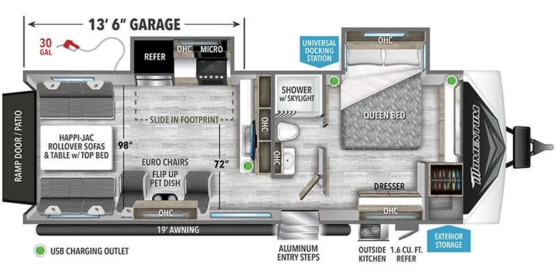 Grand Design Momentum G-Class 25G floor plan