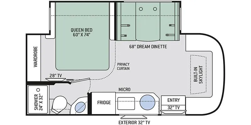 Thor Motor Coach Compass 23TW floor plan