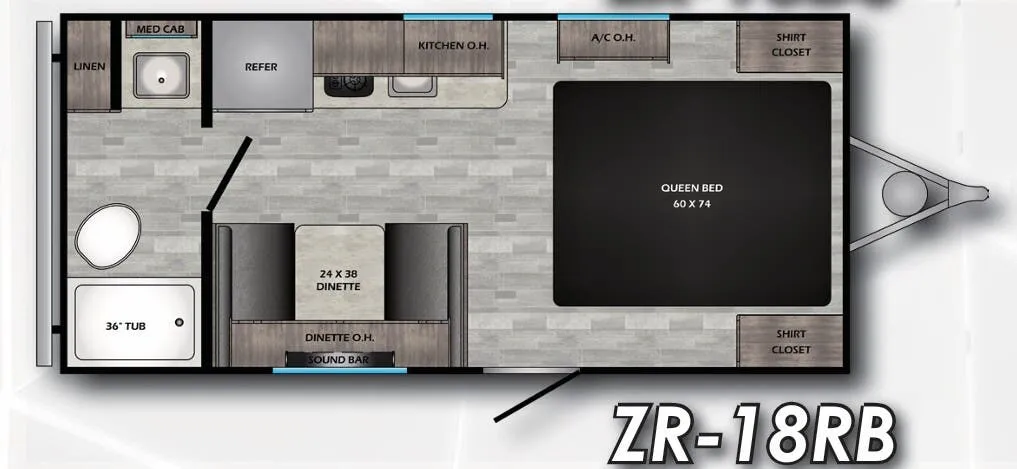 CrossRoads Zinger Lite 18RB floor plan