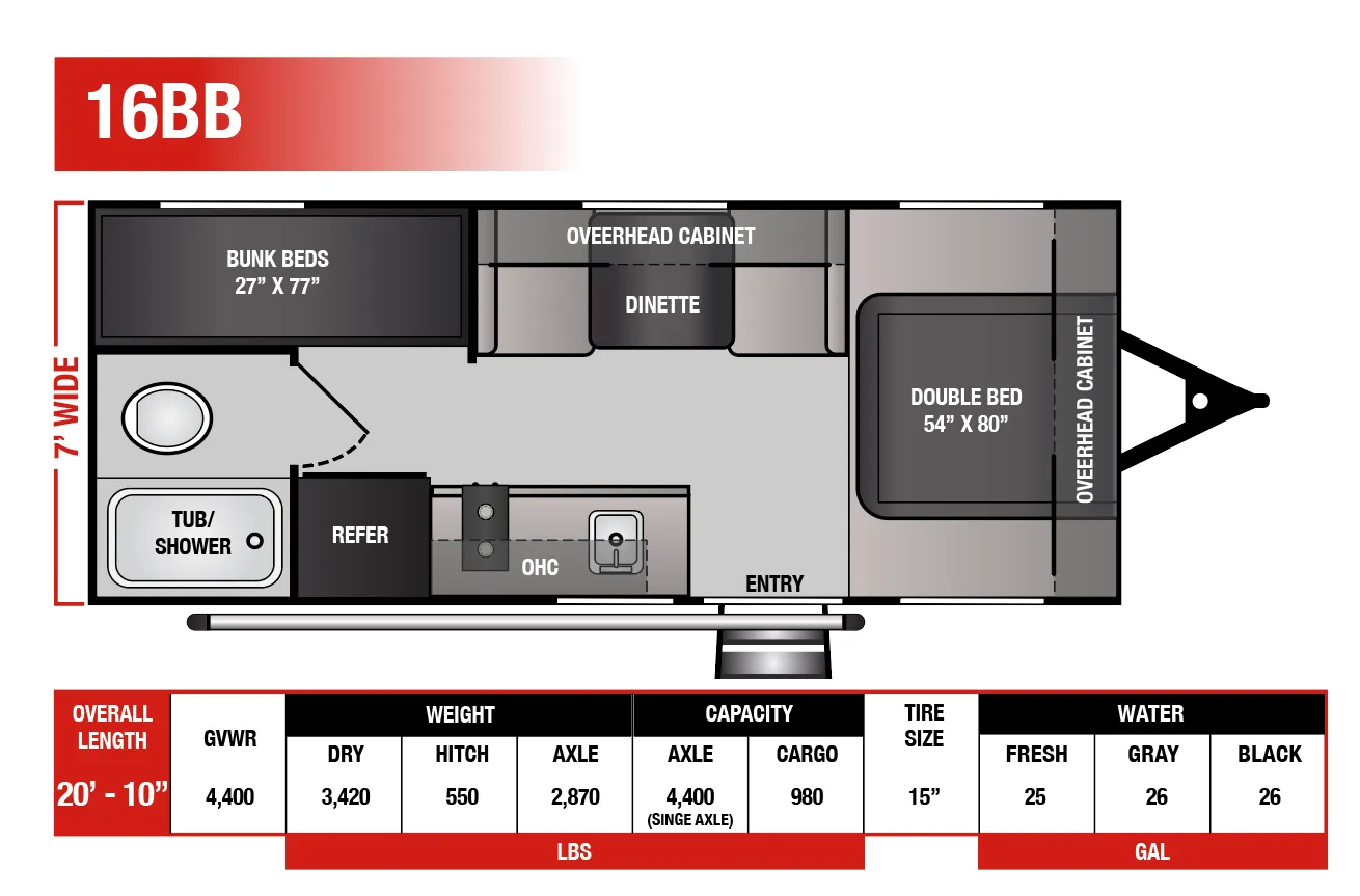 Genesis Supreme Seabreeze 16BB floor plan
