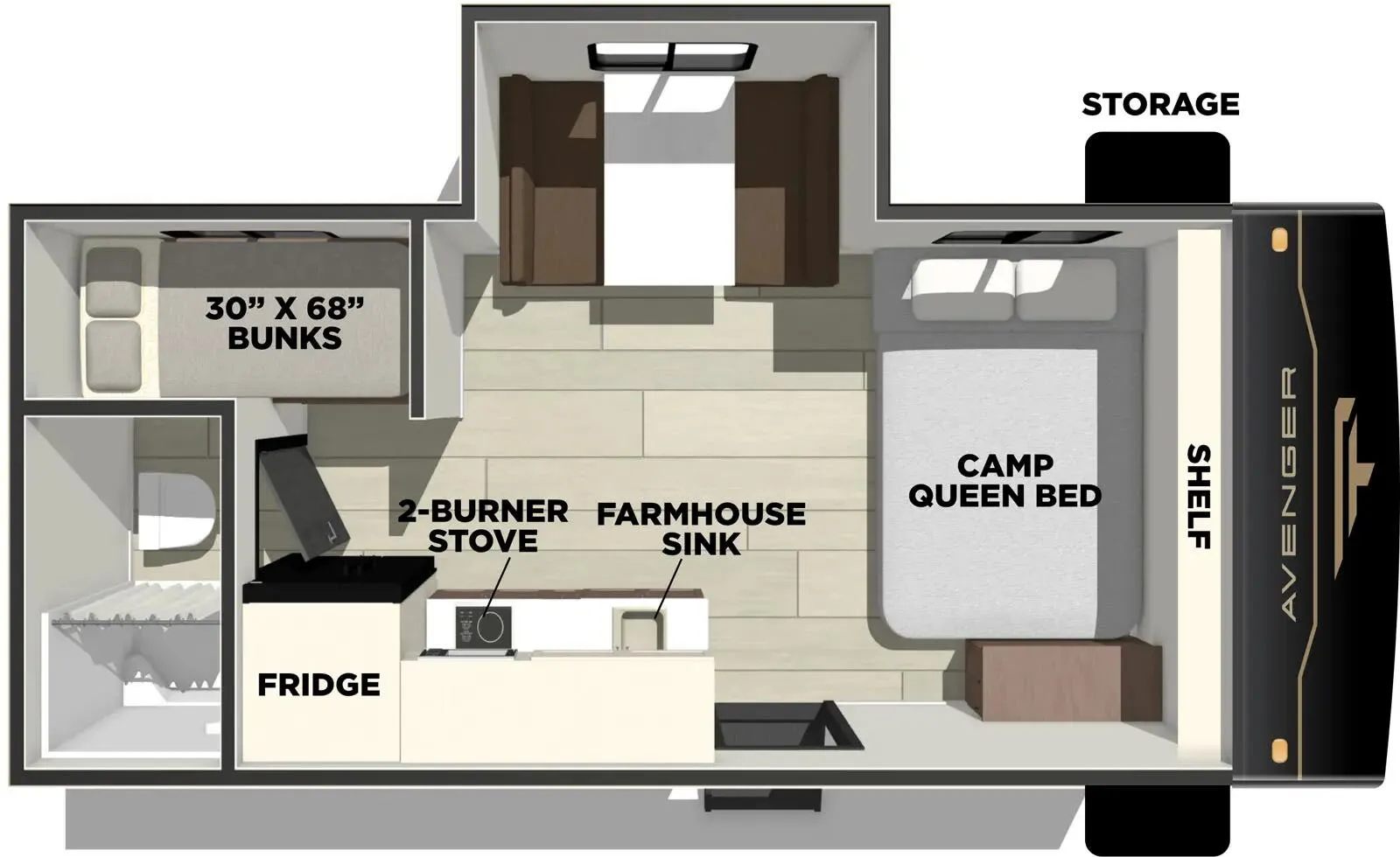 Prime Time Avenger LT 17BHS floor plan
