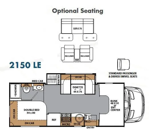 Coachmen Prism LE 2150 LE floor plan