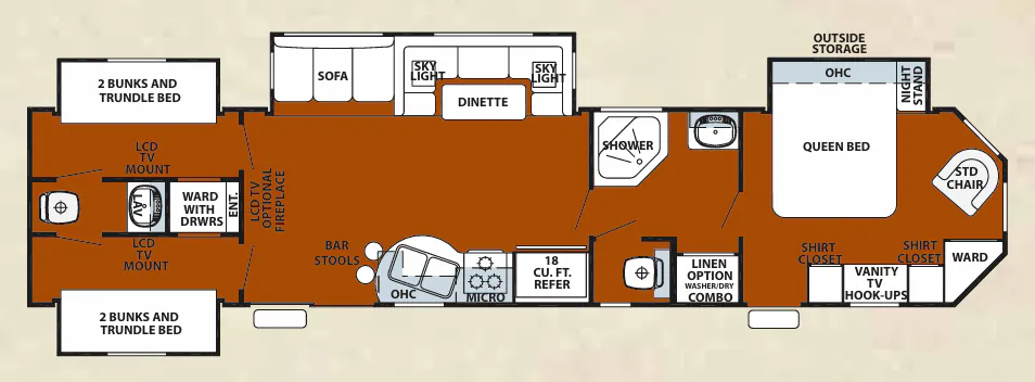 Forest River Cherokee 39H floor plan