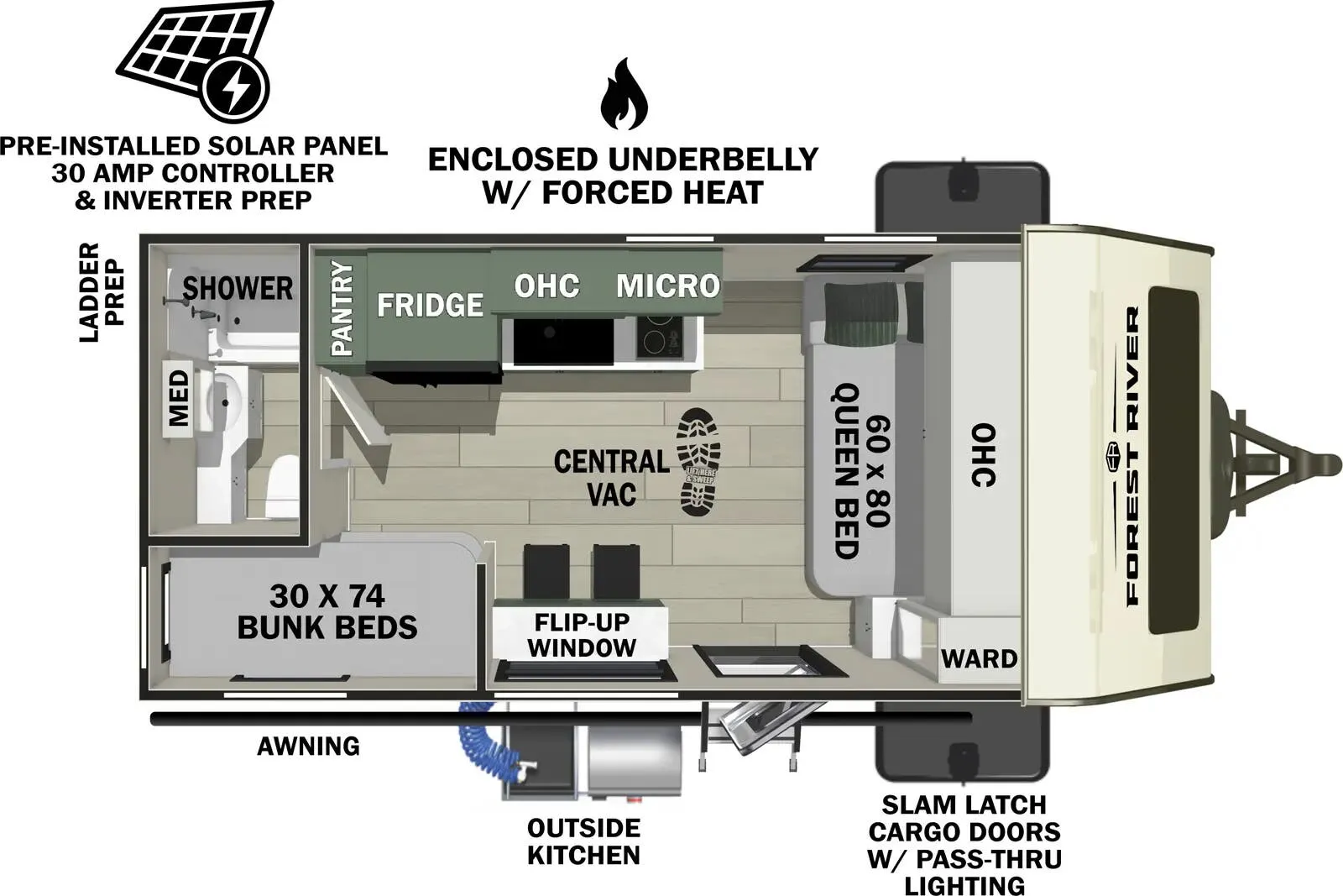 Forest River No Boundaries NB187 floor plan