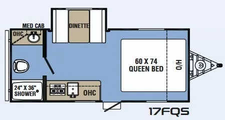 Coachmen Clipper 17FQS floor plan