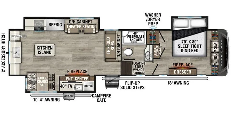 2026 Venture Rv SPORTTREK TOURING 353VRK floor plan