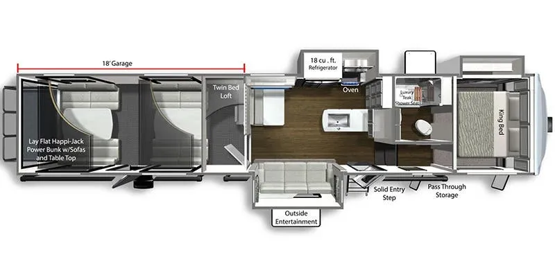 Dutchmen Voltage 4135 floor plan
