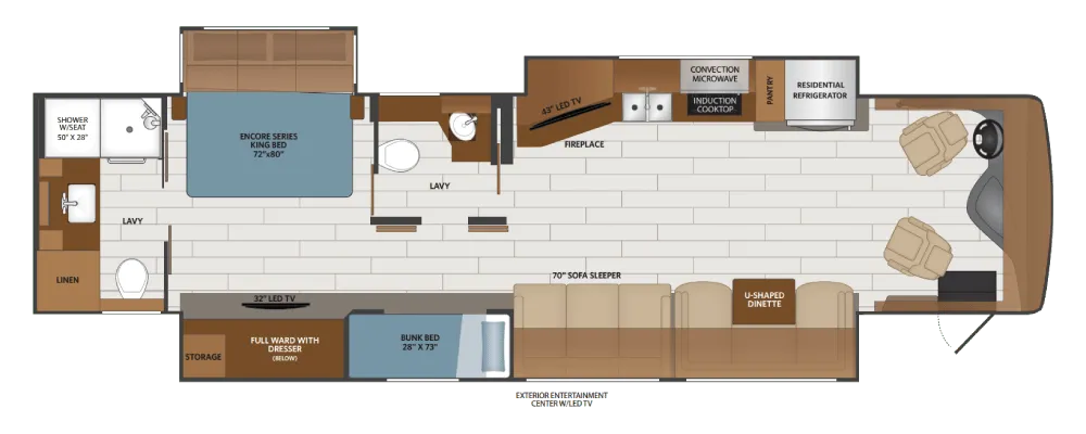 Fleetwood Frontier 39B floor plan