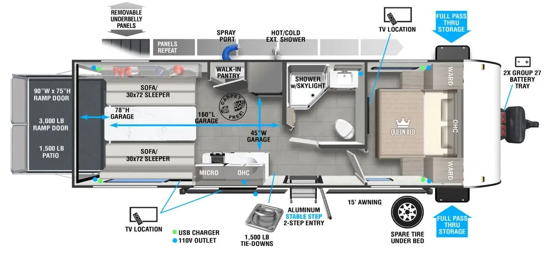 2025 Forest River Wildwood FSX 210RT - Floor plan