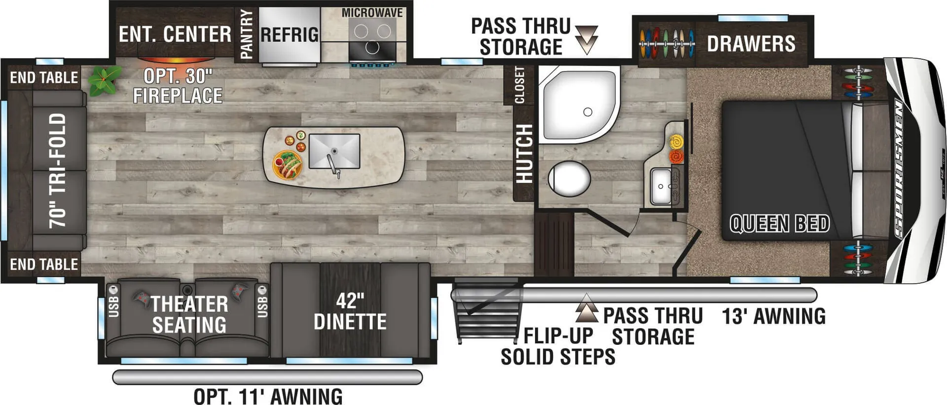 K-Z Sportsmen 303RL floor plan