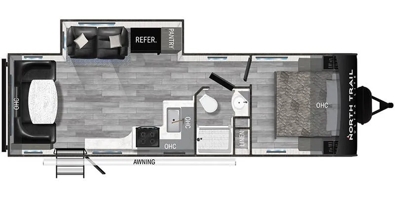 2023 Heartland North Trail Ultra-Lite NT 26RLX - Floor plan