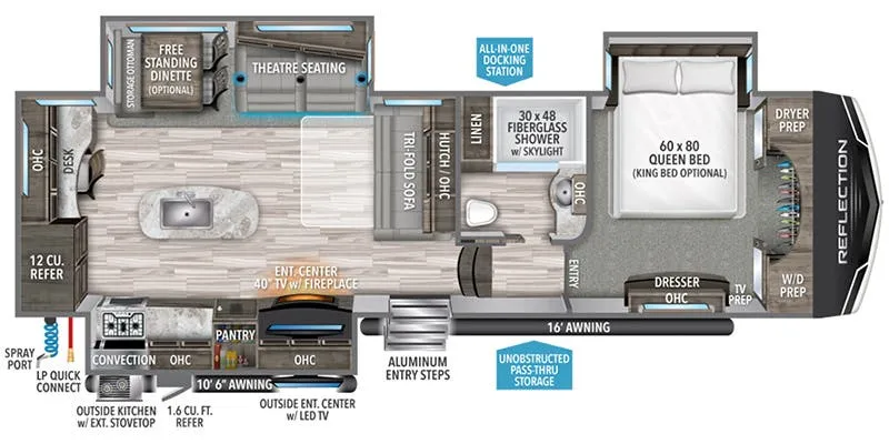 2021 Grand Design Reflection 320MKS - Floor plan