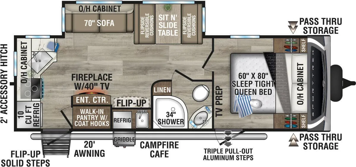 2025 Venture RV SportTrek ST251VRK - Floor plan