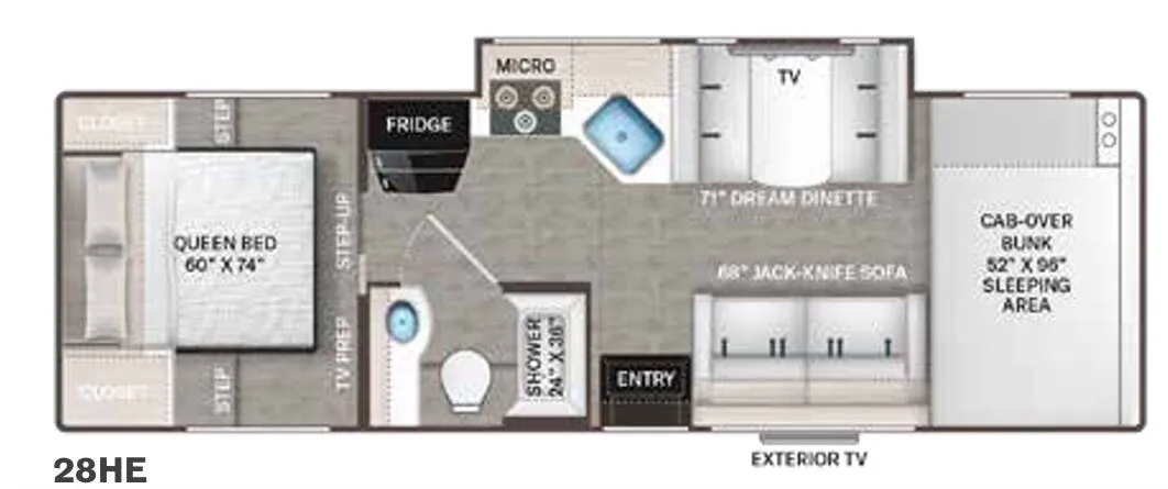 Thor Motor Coach Freedom Elite 28HE floor plan