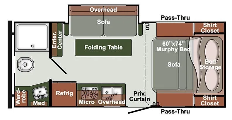 Gulf Stream Streamlite SVT 21MBS floor plan