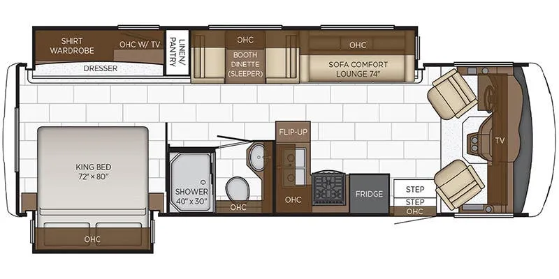 Newmar Bay Star Sport 2920 floor plan