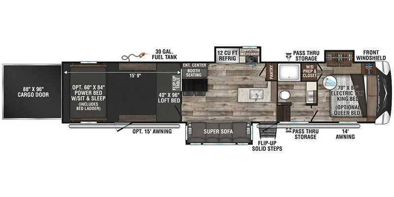 K-Z Venom V-Series V3916TK floor plan